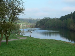 Blick auf die Leubatalsperre